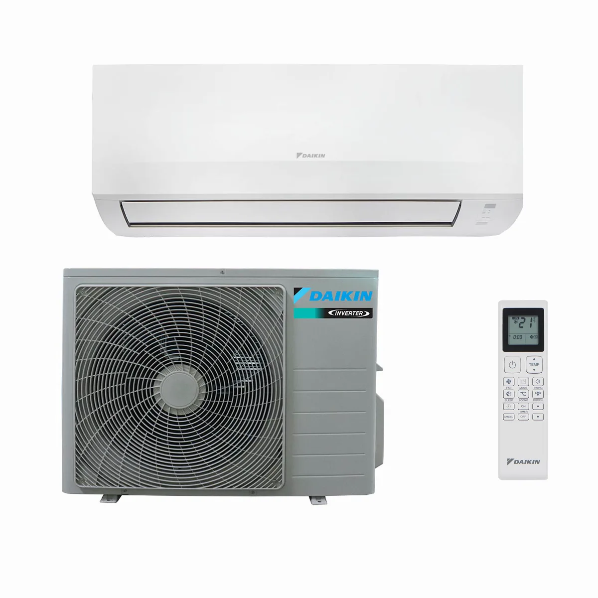Daikin Klimaanlagen-Set: Inneneinheit, Außeneinheit und Fernbedienung